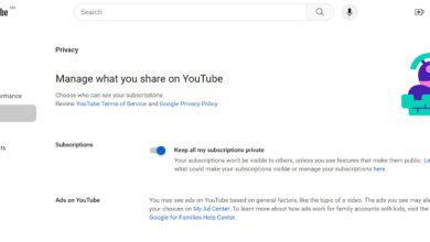 hide the subscription of your channel on YouTube