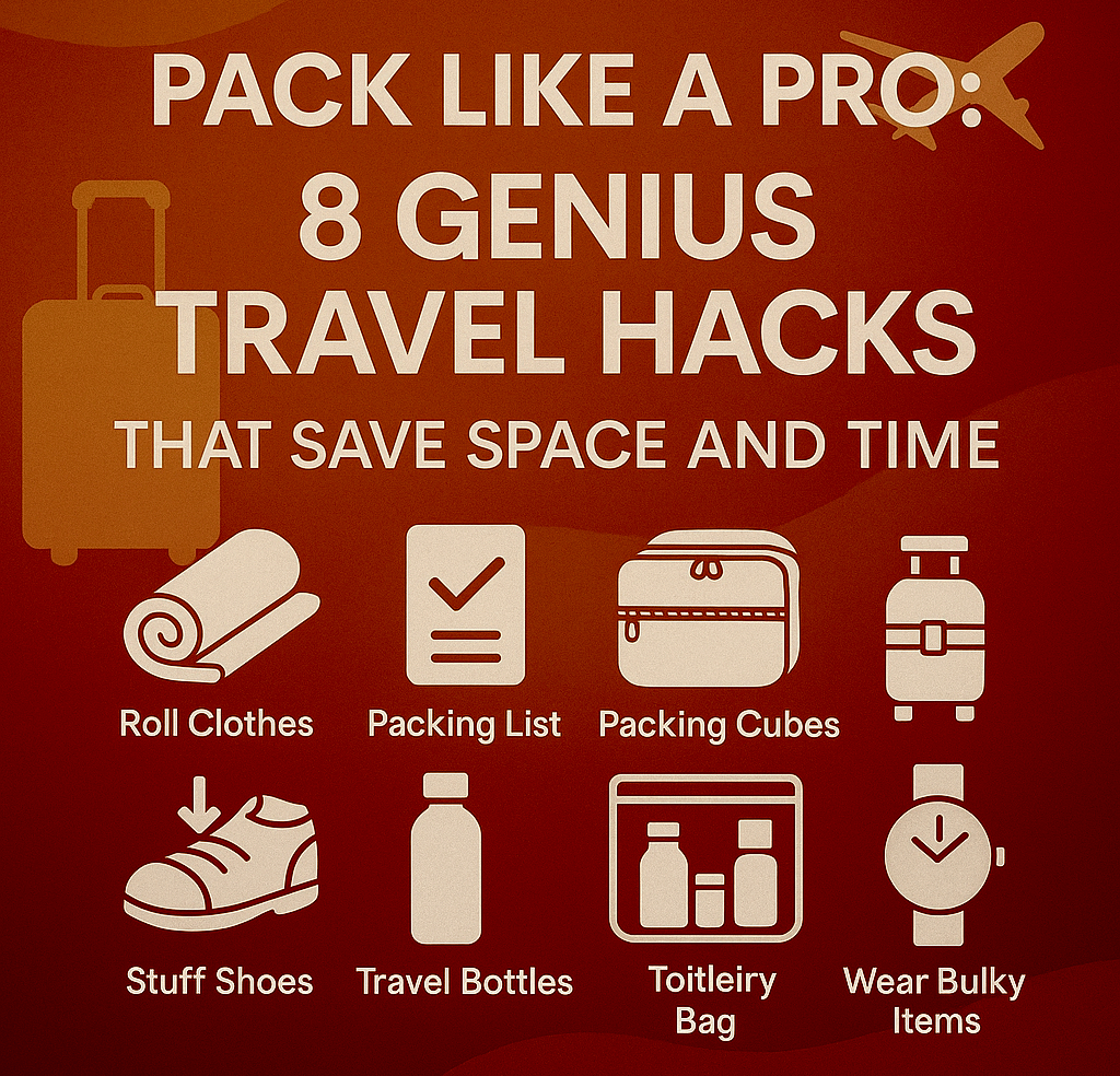 8 Genius Travel Hacks That Save Space and Time