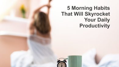 A focused person journaling with a cup of coffee during a peaceful morning routine