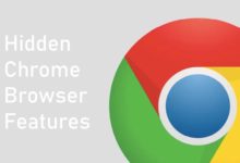 Google Chrome browser window with highlighted hidden tools, tab groups, and productivity icons in a minimal digital style
