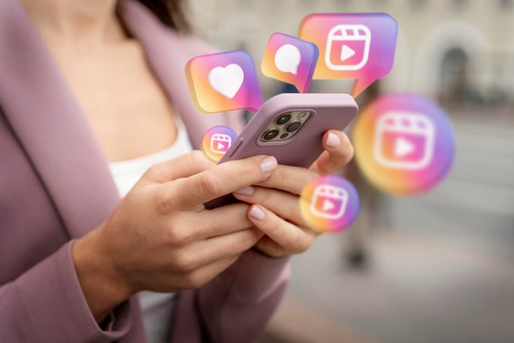 Instagram profile on phone showing increased followers